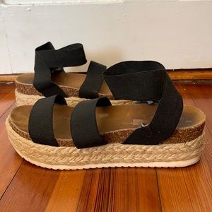 Steve Madden Kimmie Black Platform Sandals